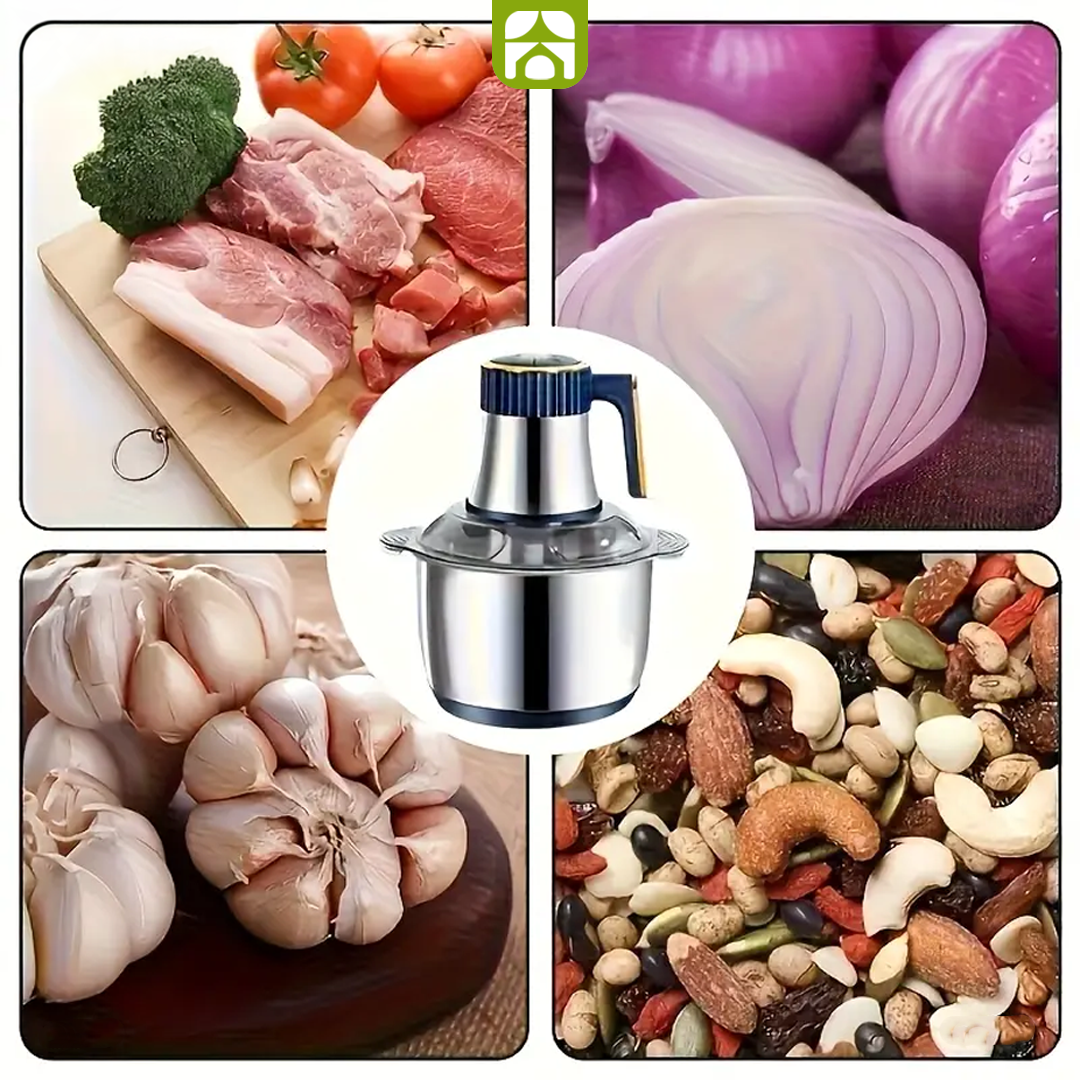 Processador e Triturador Profissional Elétrico - Carnes, Grãos e Vegetais